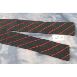 Superb Vintage All Silk Red & Black Self Tie Square End Skinny Bow Tie