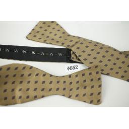 Mink Squares Pattern Self Tie Straight End Thistle Bow Tie