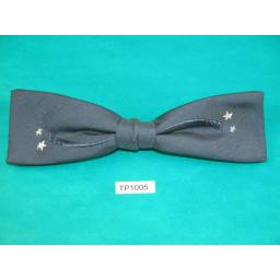 Vintage Navy Shooting Star Design Square End Clip On Bow Tie