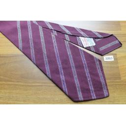 Vintage 1940s/1950s Wembley Burgundy Stripe Non Crush Tie Lindyhop/Swing/Zoot Suit/Rat Pack