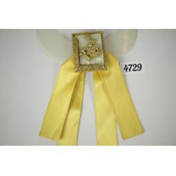 Vintage Lemon Ribbon Bucking Bronco Clip On Western/Cowboy/Kentucky/Square Dance Bow Tie
