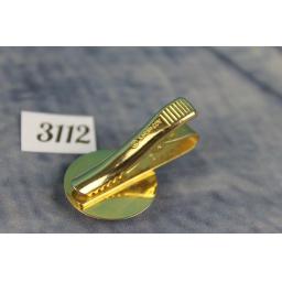 Vintage Sarah Cov Gold Metal Tie Clip Decorative Glass Stone