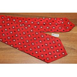 Vintage Red Black Cream Jacquard 6 cms Tie Narrow/Skinny Jim/ Mod