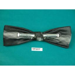 Vintage Black & Shades of Grey Diamond Pattern Square End Clip On Bow Tie