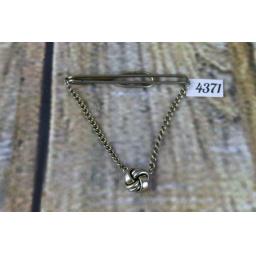 Vintage SWANK Tie Chain With Hanging Knot - Clip To Shirt Chain Hangs Over Tie