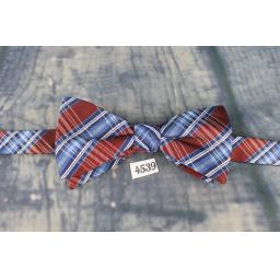 Superb Stafford Blue & Burgundy Plaid Tartan Check Pre-Tied Bow Tie Adjustable to Fit All Collar Sizes