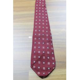 Vintage Tootal 1950s Tie Burgundy & Cream All Rayon