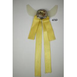 Vintage Lemon Ribbon Cowboy Hat Clip On Western/Cowboy/Kentucky/Square Dance Bow Tie