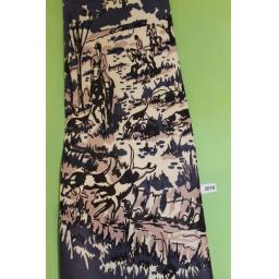 Superb Vintage 1940s/50s Haband Hunting Scene Horses Dogs Tie 4" Wide Lindyhop/Swing/Zoot Suit/Rat Pack