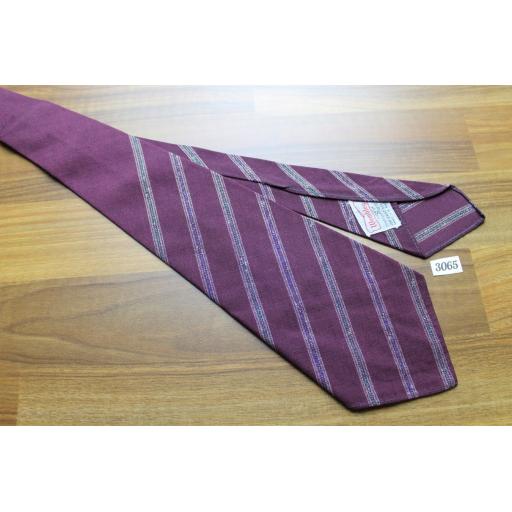 Vintage 1940s/1950s Wembley Burgundy Stripe Non Crush Tie Lindyhop/Swing/Zoot Suit/Rat Pack