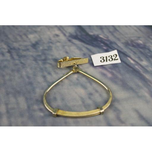 Vintage Swank Gold Metal Shirt Clip & Adjustable Width Tie Ring