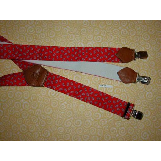 Vintage Retro Wide Clip On Elasticated Paisley Braces 80s/Wall Street
