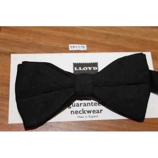 Vintage Lloyd Classic Black Pre-Tied Bow Tie One Size Fits All