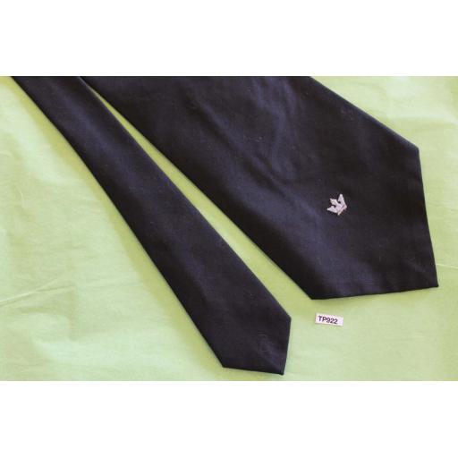 Vintage 1940s/50s Black Embroidered Crown Detail Swing Tie Lindyhop Zoot Suit