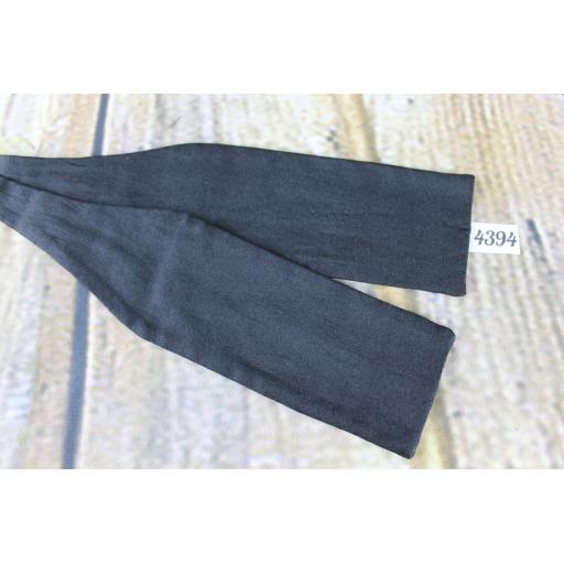 Vintage Classic Black Self Tie Fixed Length Size 13" Collar Straight End Paddle Bow Tie