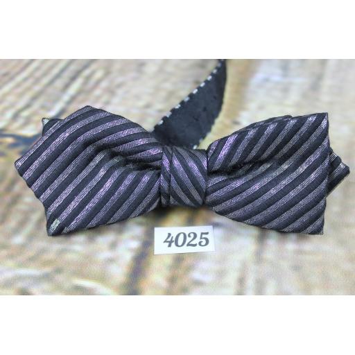 Party bling Black Silver Sparkly Pre-Tied Bow Tie Adjustable
