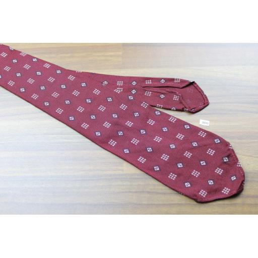 Vintage Tootal 1950s Tie Burgundy & Cream All Rayon